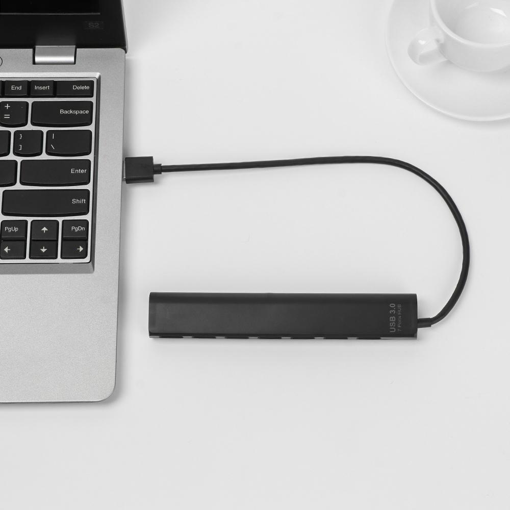 Externer Highspeed-USB-3.0-Hub mit 4/7 Ports, USB-Expander, individueller LED-Netzschalter