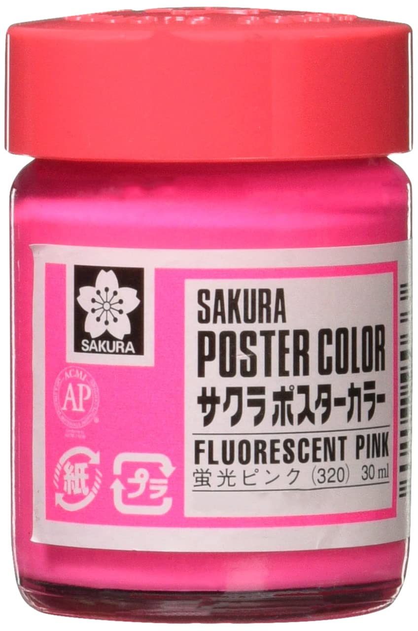 

SAKURA Sakura Crepas Paint Poster Color 30 мл флуоресцентный розовый PW30ML#320