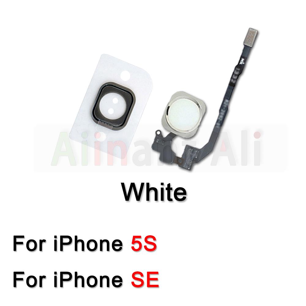 AiinAnt Return Back Home Button Flex Cable For iPhone 6 6s 7 8 Plus 5s SE Connector Phone Parts Repair No Touch ID