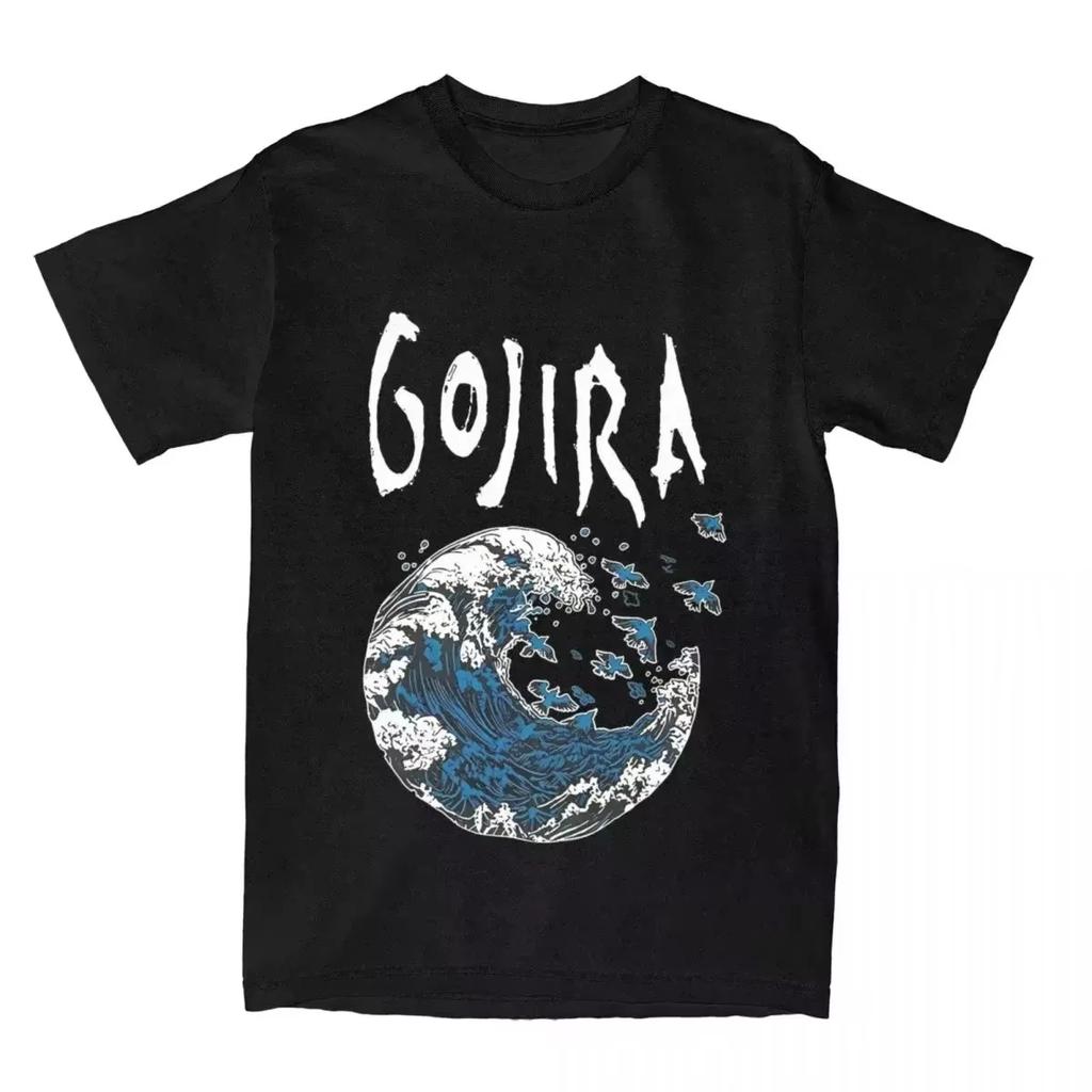 Gojira Band T-Shirt Vintage Washed Cotton Tee Unisex Short Sleeve Crew Neck Progressive Death Metal Rock Concert Merch Gift 2026 Hot Sale