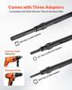 Core Drill Bit, 25 Mm Diameter, 241 Mm Drilling Depth, M16 Internal Thread, Diamond Dry Coring Bit with 3 Adapters, Pilot Drill and Hex Wrench, for