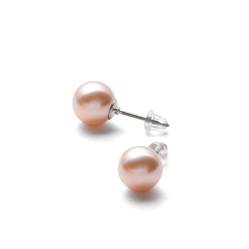 

[VOTRE COUTURE] Luxury domestic product pearl earrings You can choose color pearl pearl cherry pink titanium silver 10mm