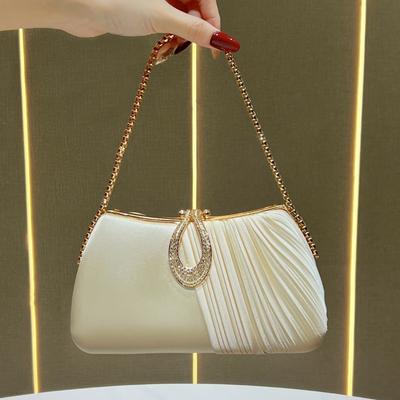 Hochwertige Clutch-Tasche mit Diamanten, Abendtasche, High-End Modische Umhängetasche, Nischen-Kettentasche