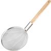Stainless Steel Fine Mesh Skimmer Colander with Wooden Handle
