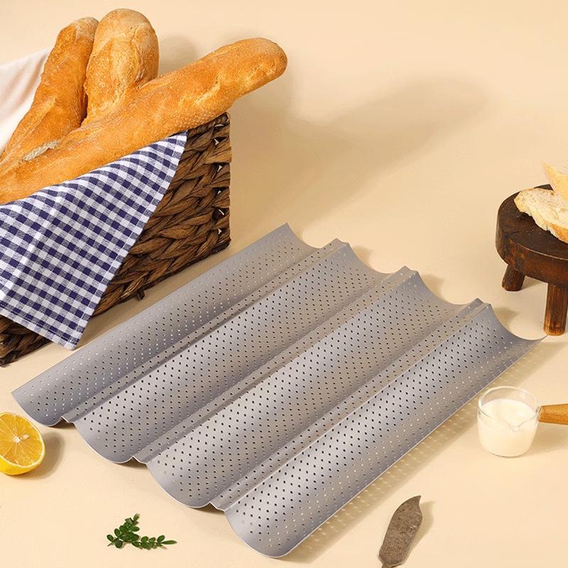 MDNG Non-stick Carbon Steel Baguette Baking Pan Set