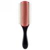 Hair Styling Brush 9 Row Hairbrush Salon Hairdressing Straight Curly Hair Comb Brush