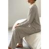 TIFICY Women's Fashion Spring Autumn Stripe Print Long Sleeve POLO Neck Casual Pajama Set