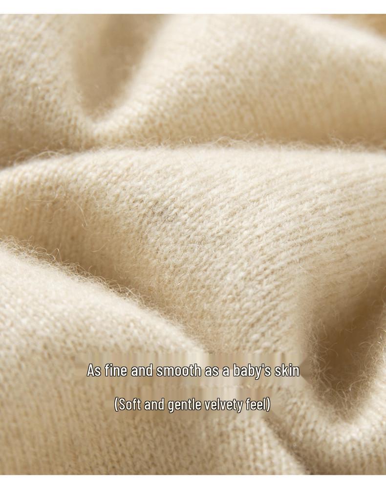 Romantic & Aesthetic High Neck 100% Pure Cashmere Red Sweater – Warm, Soft, Knitted Base Layer for Women