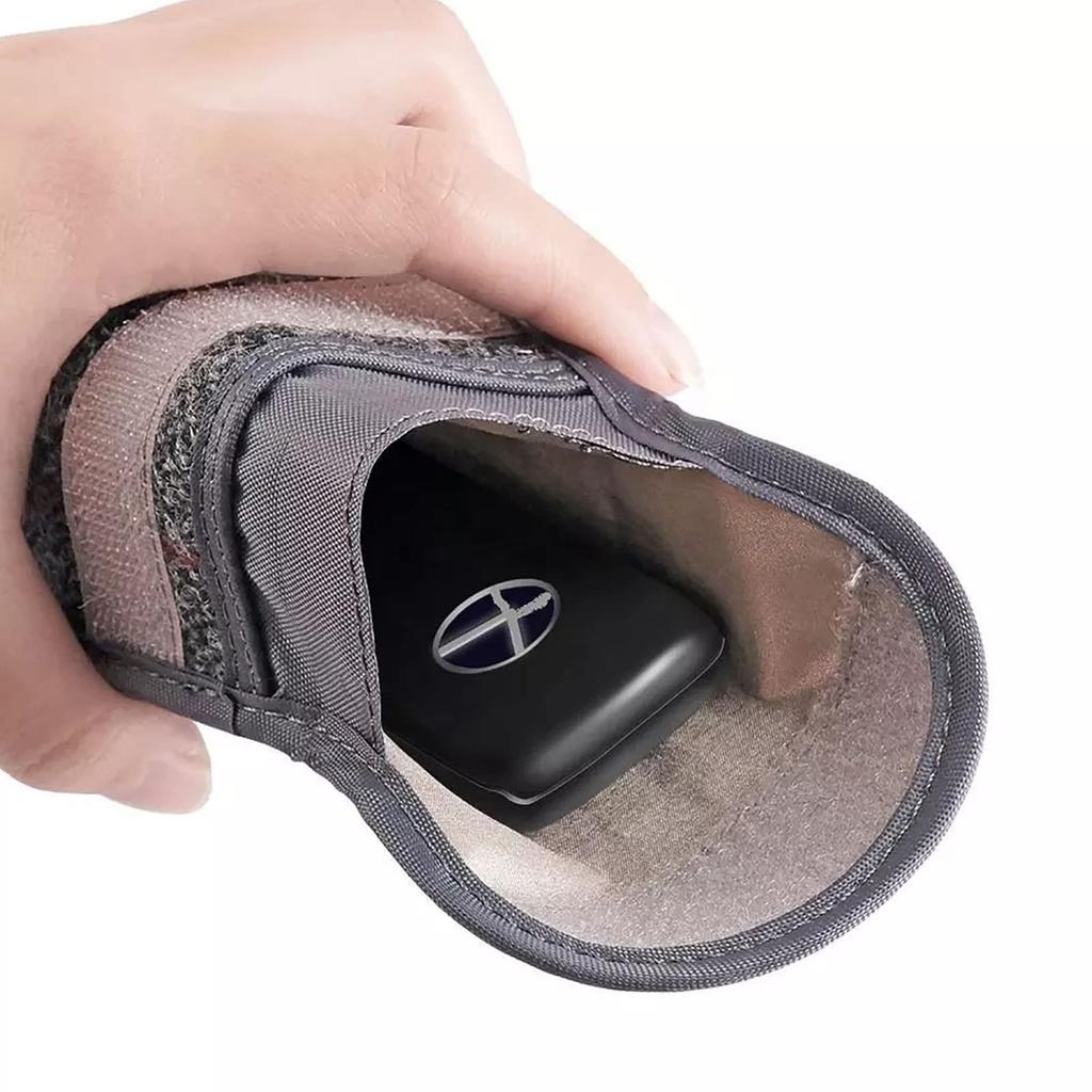Gray Radio Wave Blocking, Car Smart Key Case, Relay Attack Protection, Car Key, Anti-Theft,