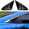 Glossy Black Quarter Window Louver Cover Trim Fits Honda Civic 2016~21 Side Vent