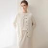 Kang Sai Ni 100% Cashmere Women's Retro Cable Knit Cardigan: Fashionable, Loose, and Slimming Outerwear