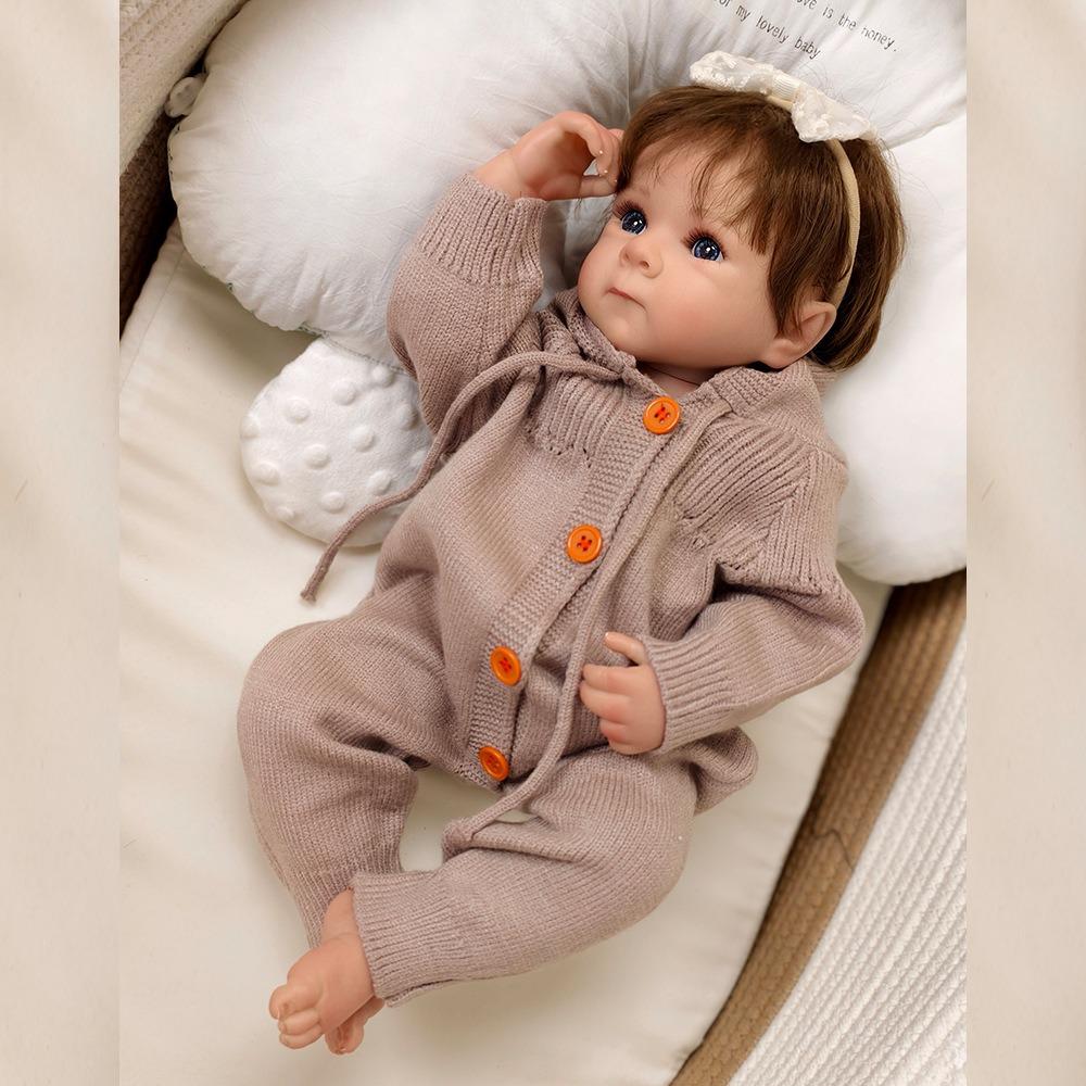 

48 см Кукла Реборн Девочка Бетти Реалистичное Полное Силиконовое Тело Кукла Новорожденная Может Принимать Ванну Ручная Работа 3D Роспись Кожи Куклы Реборн для Детей Игрушка-Компаньон girl doll хаки