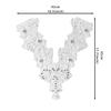 White Beaded V-Neck Mesh Strand Patch Dress Wedding Dress Performance Dress Decorative Front Collar Cloth Sticker Accessories