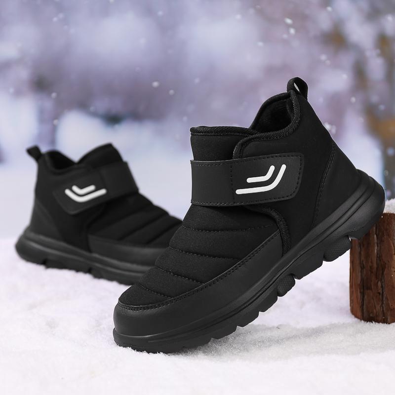 Fashion Winter Boots for Men 2024 New Plush Snow Boots Men Outdoor Fashion Ankle Boots Warm Black Cotton Platform Shoes Men Moccasins