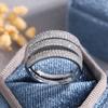 Elegant Multi-Layer Full CZ Diamond Ring for Women-925 Silver Stackable Statement Ring Party Jewelry Gift