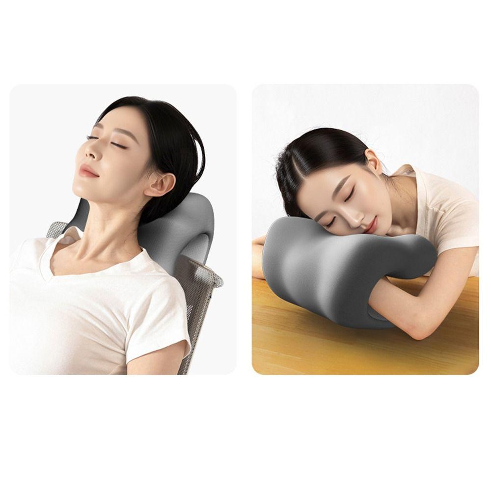 Washable Cover Office Chair Headrest Double Support Breathable Neck Support Pillow Comfortable Non-slip Foam Pillow for Napping