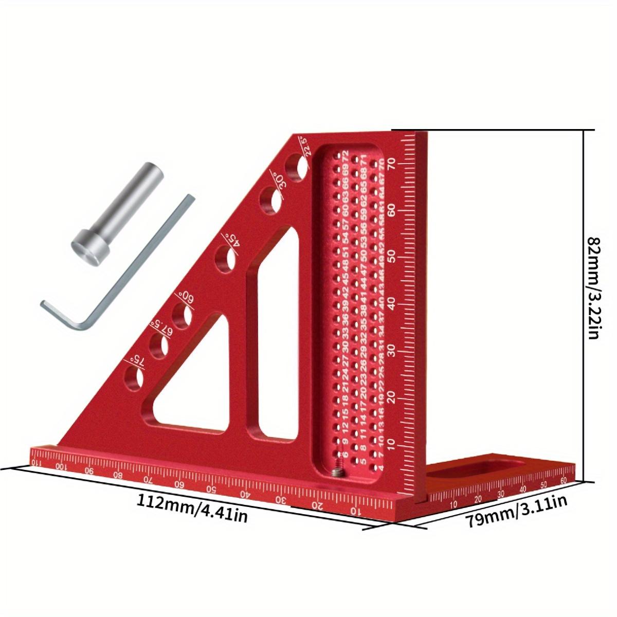 

3D Измерительная линейка Алюминиевый сплав Деревообрабатывающий угольник Транспортиры Треугольник Разметочный инструмент Многоцелевая измерительная линейка