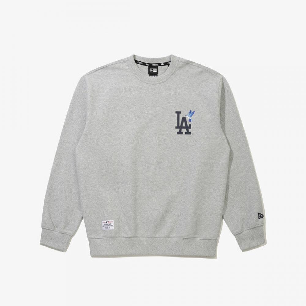 

New Era Mlb La Dodgers Crewneck Stitch Heather Gray Grey/L
