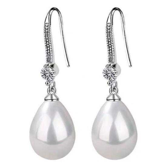 Шикарные серьги с подвесками, элитная роскошь, королевский стиль 1 белый