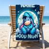 1pc Eeyore1 Beach Towel with Custom Name, Beach/Swimming/Bath/Picnic/Camping Towel, Suitable for Seaside Beaches