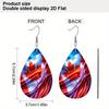 Canada Day Flag PU Earrings, Fashion Earrings, Lightweight Dangle Earrings, Canada Maple Leaf Jewelry, Party Accessories