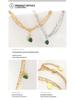 18K Vintage Hong Kong Style Double-Layer Titanium Steel Bracelet for Women