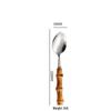 Retro Bamboo Handle Stainless Steel Cutlery Set