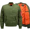 Autumn and Winter Large Size Men's Sports Casual Stand-up Collar Cotton-padded Jacket Pilot Baseball Shirt Number One