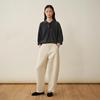 LESS Polo Collar Mid-Sleeve Cashmere Pullover