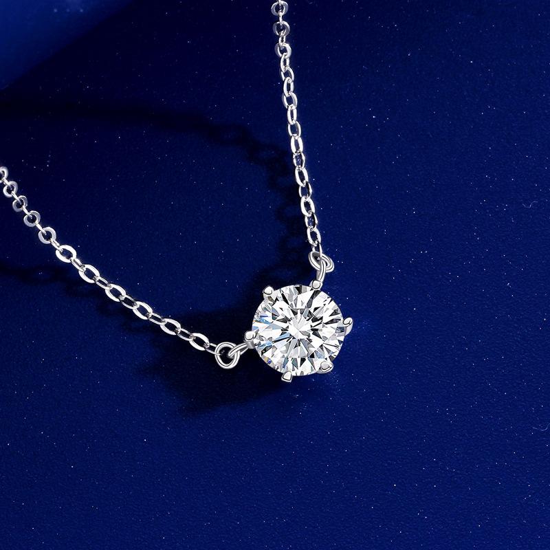 Colier cu șase gheare cu un singur diamant pentru femei, nișă, lumină, temperament de lux, calitate superioară, diamant flash, accesorii în stil