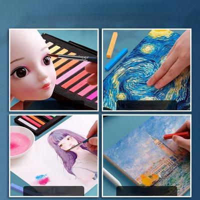 Kendin Yap El Sanatları 12/24/36/48 Renkli Tebeşir Seti Yeni Başlayanlar İçin Uygun Renk Çeşitli Resim Pastel Çubuk Sanat Resim