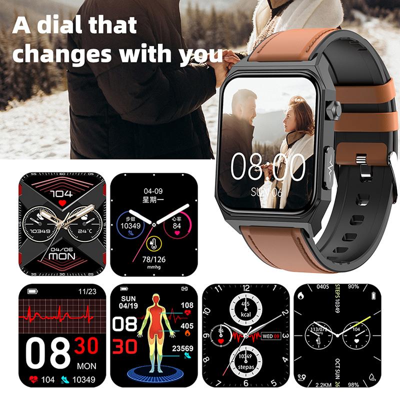 2025 New Smart Watch ECG+PPG Body Temperature ECG Blood Oxygen Heart Rate Waterproof 68 Monitoring Bracelet