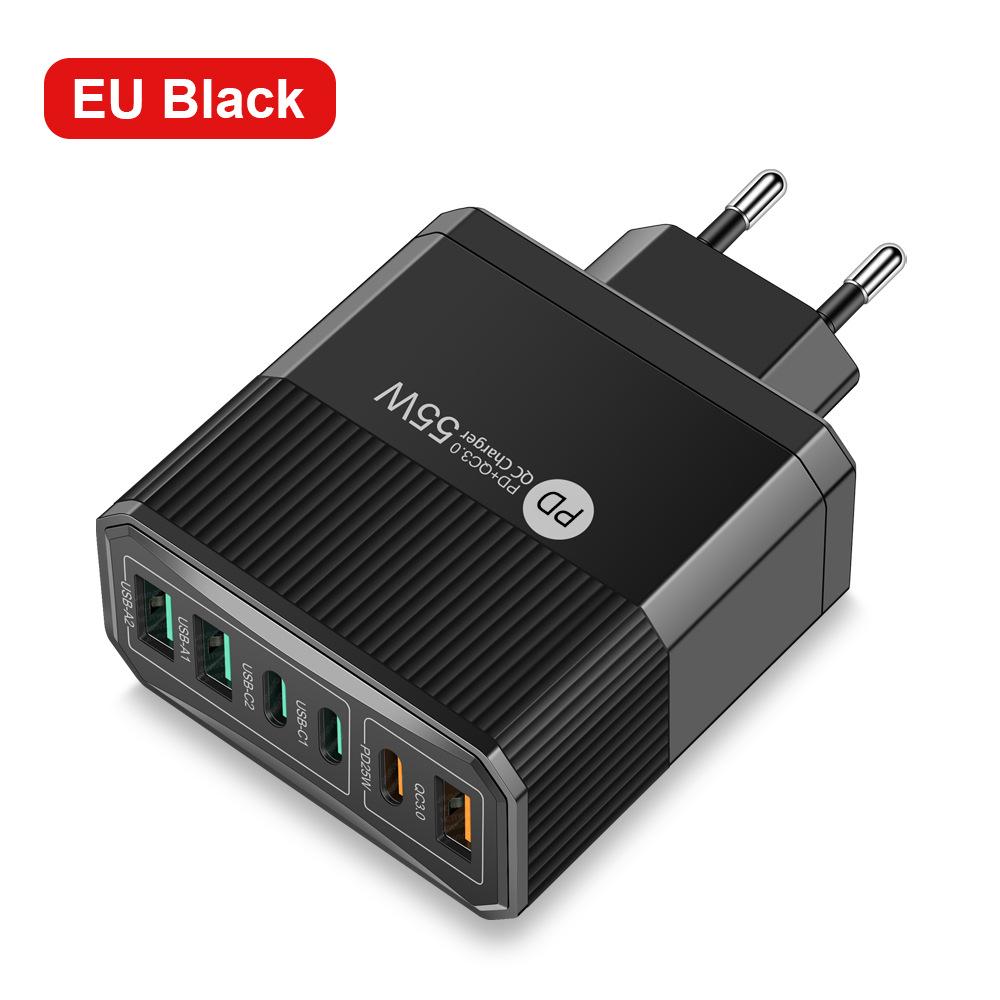 

PD55W Multi-Port Fast Charger with QC3.0 for EU, US, UK Standards