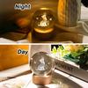 3D Cat Crystal Ball Cute Indirect Lighting LED Light Relaxing Atmosphere Decorative Popular Gift for Bedroom Relaxing Interior Friend Gift - - Item,