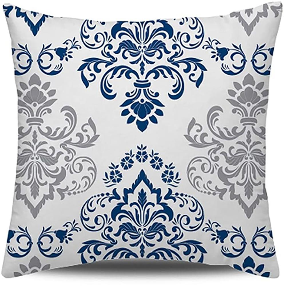 Blue and White Patterned Pillow Covers Set for Home Decor ,,sofa and chair cushion covers, home bedroom room decoration