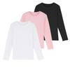 Long-sleeved T-shirt Child White - Pink - Black - - White