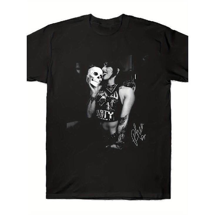 2025 Neues Rhea Ripley Totenkopf Wrestling T-Shirt - Unisex Reines T-Shirt im Vintage-Stil mit Kräftigem Wrestling-Grafikdruck, Lässiges Rundhals-Shirt für Männer & S schwarz