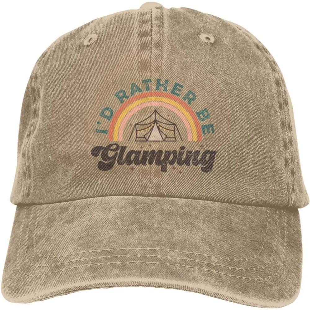 Welcome To Our Campsite Denim Baseball Cap Golf Dad Hat Adjustable Original Classic Low Profile Cotton Hat Men Women