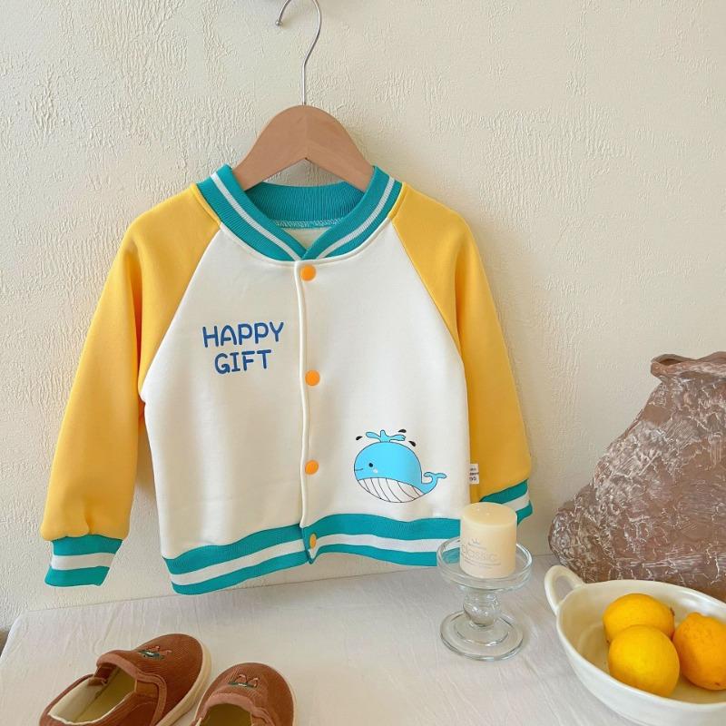 1-6T Spring Kids Jacket Boy Coat Autumn Baseball Uniform Cotton Light Outerwear Baby Toddle Child Outerwear