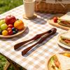 Wooden Tongs for Cooking Heat Resistant Wood Salad Servers BBQ