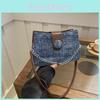 Elegant Vintage One Shoulder Bag For Women With Magnetic Closure In Deep Blue
