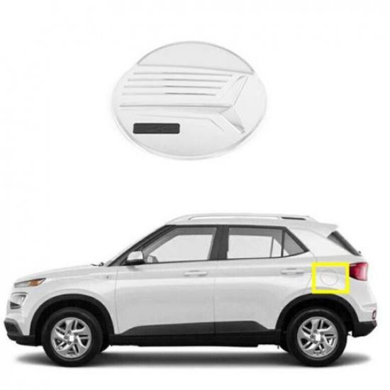 Chrome Oil Fuel Cap Tank Gas Protector Cover Trim For Hyundai Venue 2019-2024