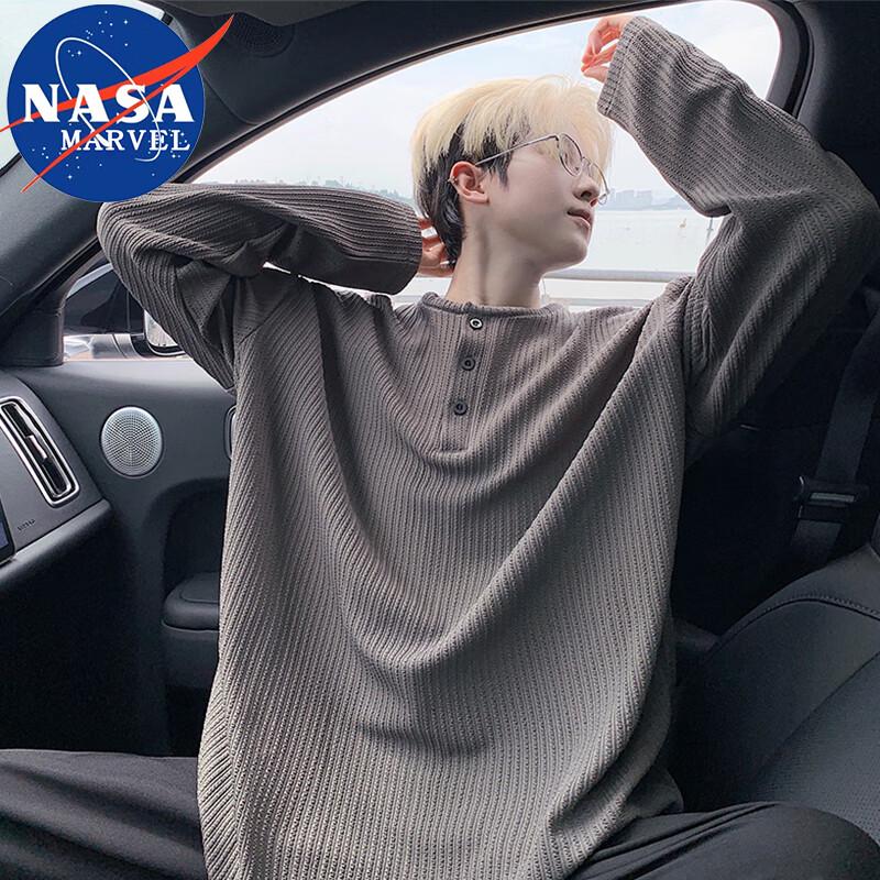 Men's NASA MARVEL Round Neck Long Sleeve T-Shirt