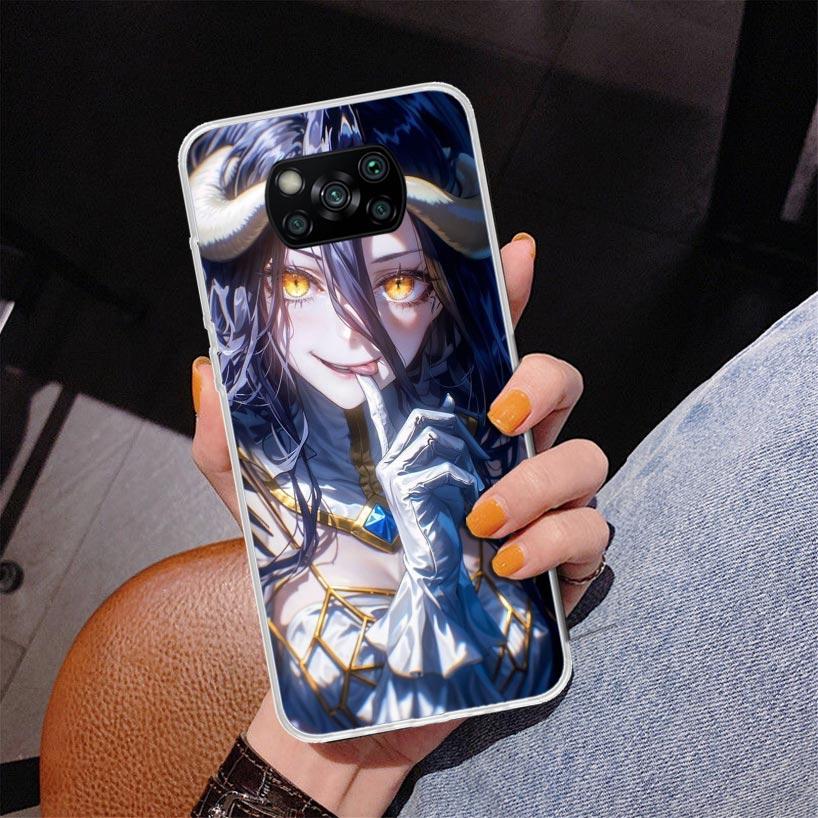 Albedo Overlord Anime Phnoe Case for Xiaomi Poco X5 X6 X7 Pro X4 Gt F7 Ultra M8 M7 Redmi 15C 15 13C 13 12C 12 Unique Cover Coque
