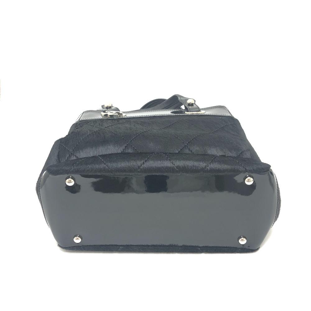 CHANEL A34208 CC CC Mark Paris Biarritz PM Tote Bag Black/SilverHardware