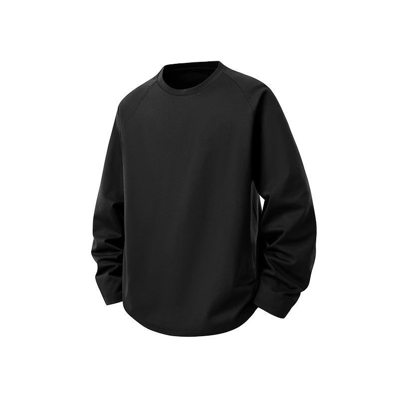 Soft-Touch Round-Neck Long-Sleeve Top Versatile Stylish and Minimalist T-Shirt with A Slim Fit