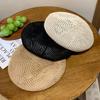 Summer Mesh Women'S Berets Braided Newsboy Cap Ladies Hollow Out Net Caps Soft Flat Top Beach Sun Hat Women Painter Caps