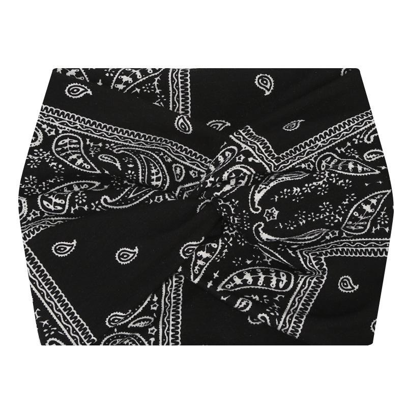 Bohemian Paisley Women's Wide Elastic Cotton Headband - Non-slip, Breathable, Skin-friendly