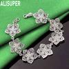 925 Sterling Silver Vintage Openwork Floral Bracelet - Exquisite Gift Jewelry