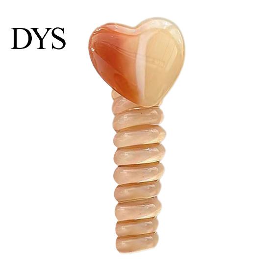 Waterproof Hair Tie 4Pcs Telephone Wire Bands Heart Shape Spiral Ties Unique Cord Headband Rope Elastic Braided Phone Headbands for Girls Women